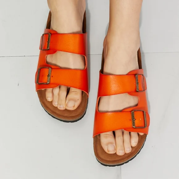 Orange Double-Banded Sandal - Picture 2 of 6